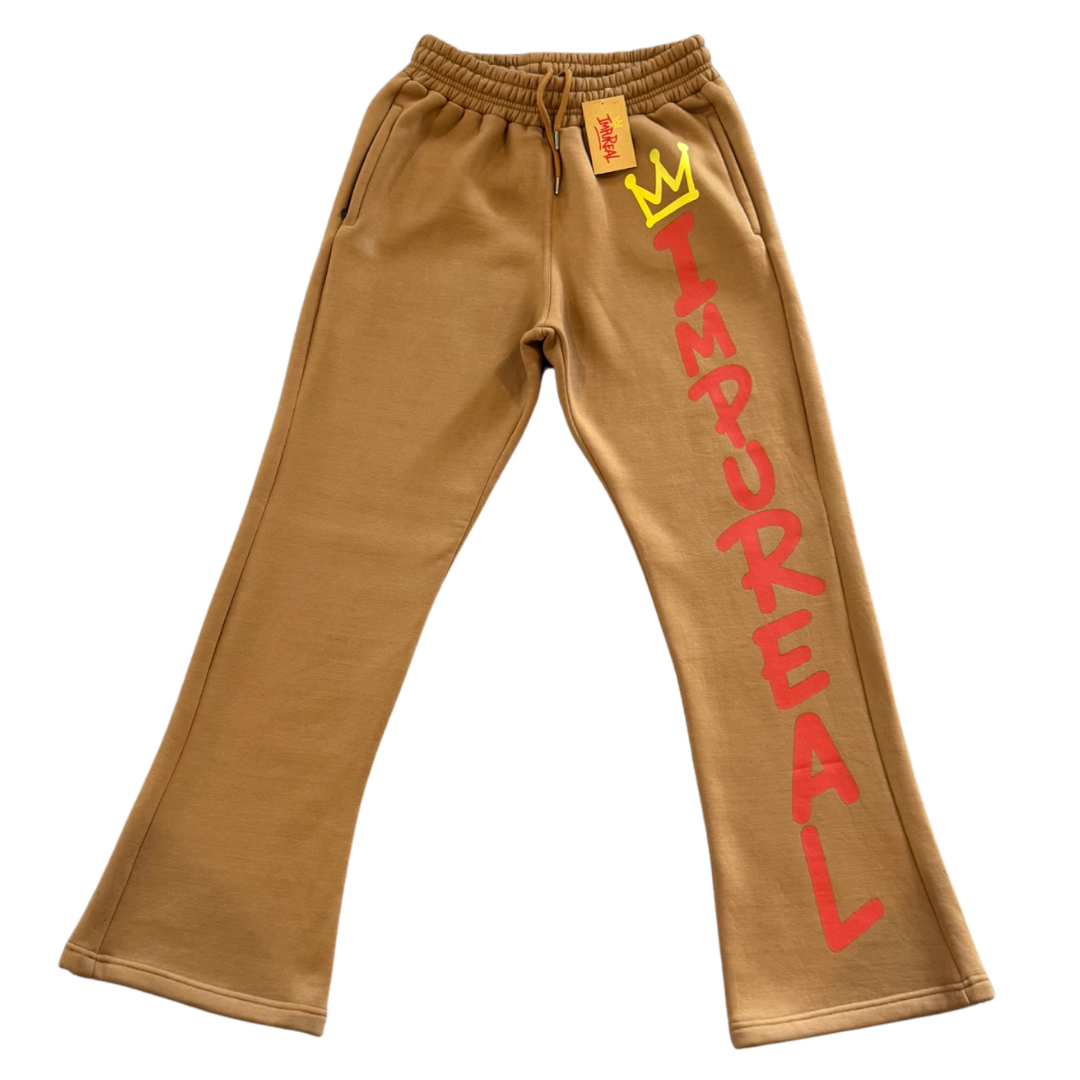 Camel/Red ImPuReal Flare Sweatpants